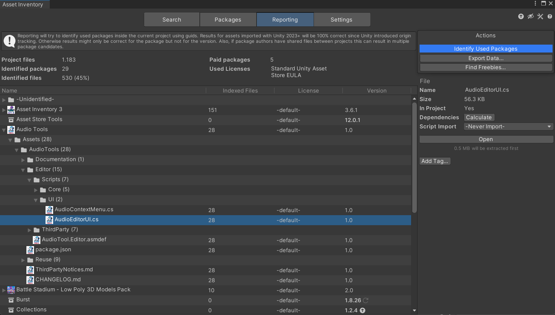 Asset Inventory documentation screenshot