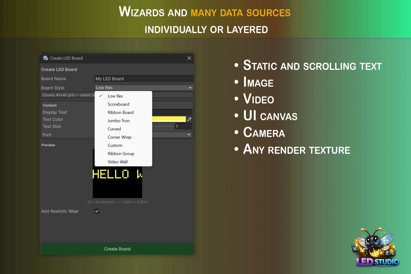 Flexible live content sources