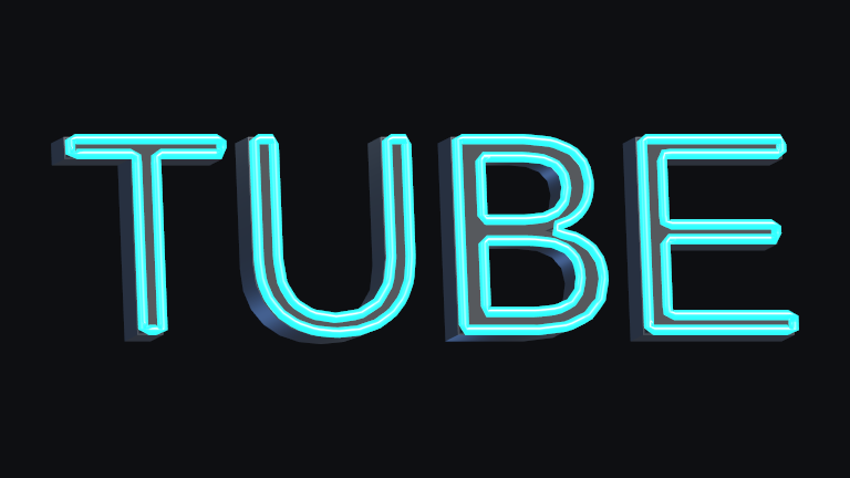 Neon Tube built-in Text Studio 3D style.