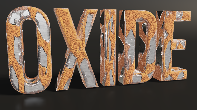 Rust Bloom rendered on Text Studio 3D text.