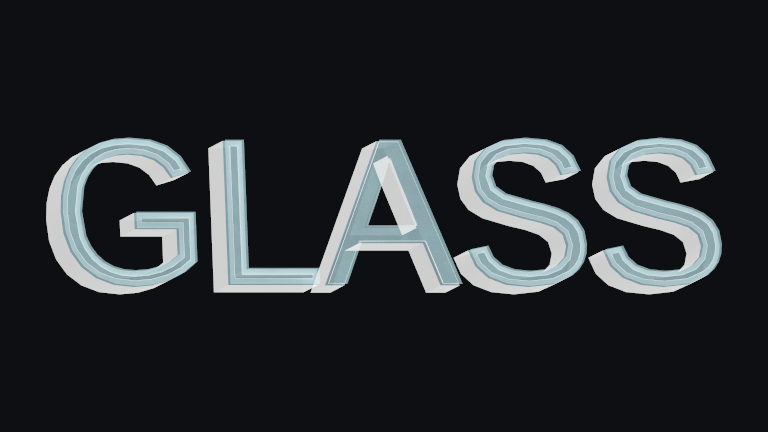 Glass Frosted built-in Text Studio 3D style.