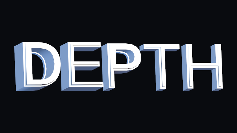 Depth Wave rendered on Text Studio 3D text.