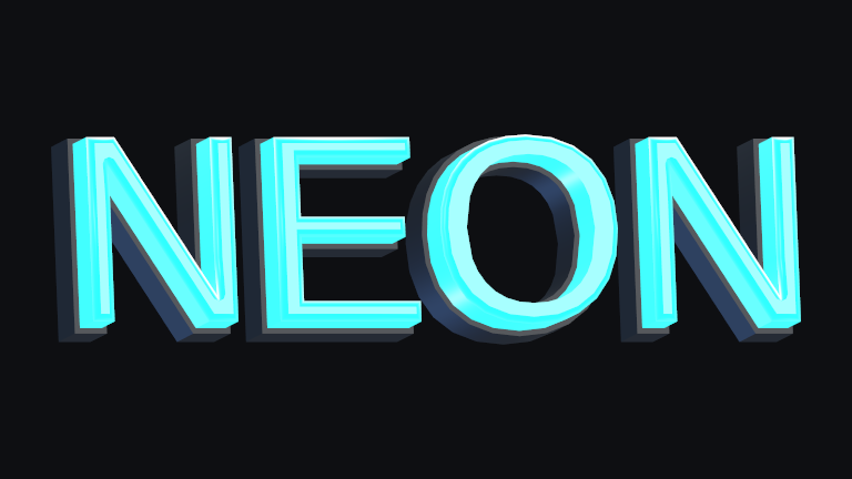 Neon Glow built-in Text Studio 3D style.