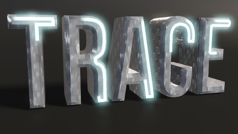 Contour Trace rendered on Text Studio 3D text.
