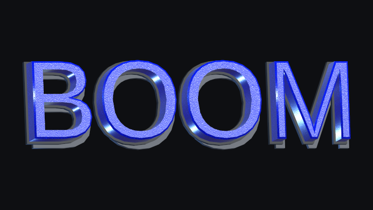 Comic Book built-in Text Studio 3D style.