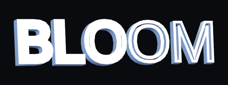 Contour Bloom rendered on Text Studio 3D text.