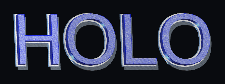 Hologram Scan rendered on Text Studio 3D text.