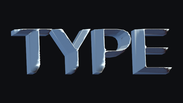 Carved Glyph built-in Text Studio 3D style.