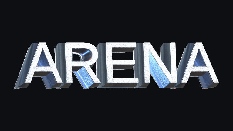 Stadium Curve built-in Text Studio 3D style.