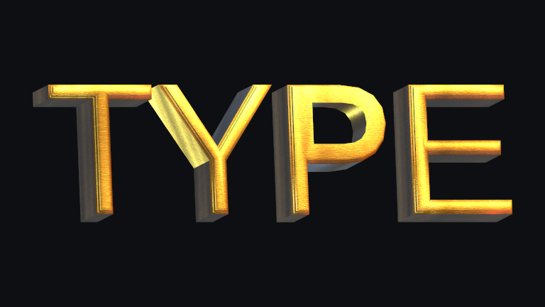 Art Deco built-in Text Studio 3D style.