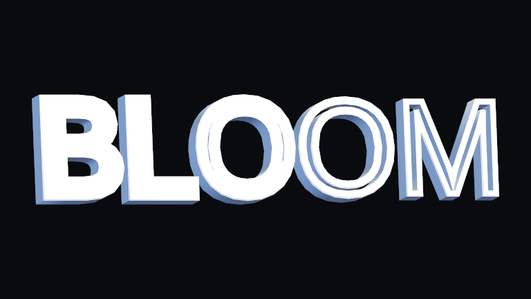 Contour Bloom rendered on Text Studio 3D text.