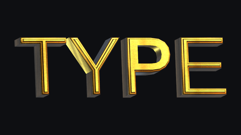 Ogee Molding built-in Text Studio 3D style.