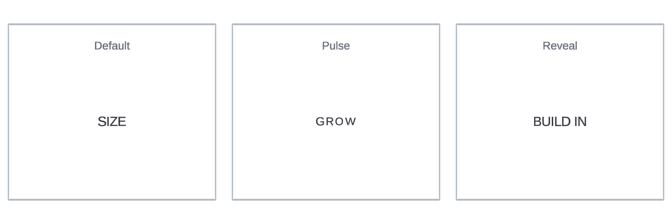Size effect variations in Text Studio.