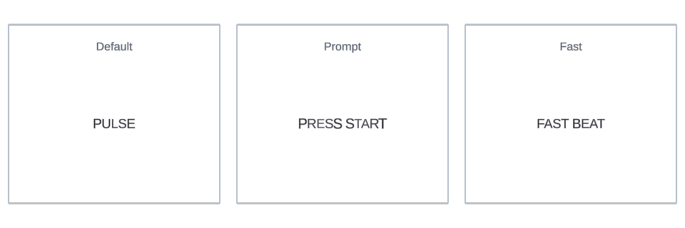 Pulse effect variations in Text Studio.