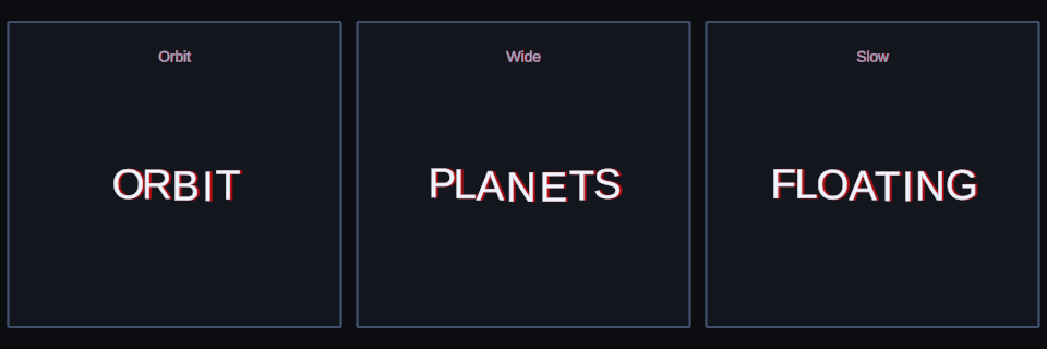 Orbit effect variations in Text Studio.