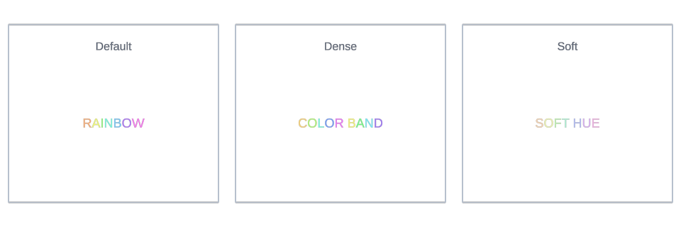 Rainbow effect variations introducing Text Studio.