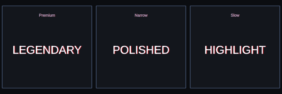 Surface Sweep effect variations in Text Studio.