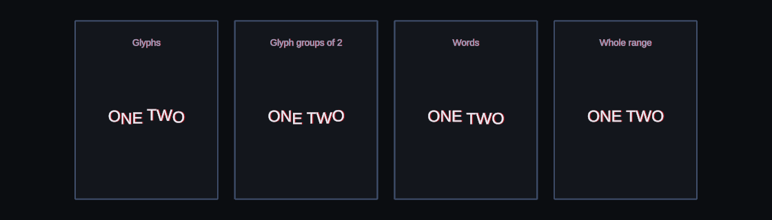 Effect area grouping comparison.