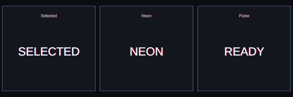 Outline and Glow effect variations in Text Studio.