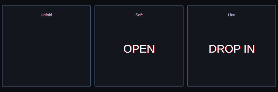Top Hinge effect variations in Text Studio.