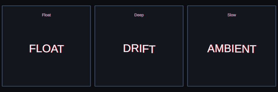 Soft Spatial Float effect variations in Text Studio.