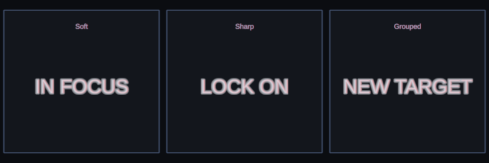 Focus effect variations in Text Studio.