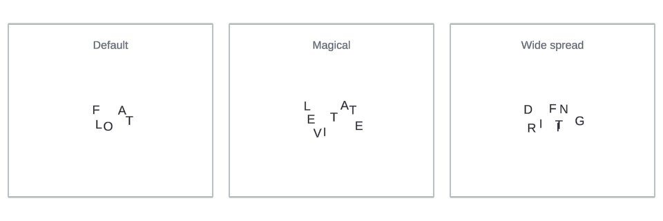 Float effect variations in Text Studio.